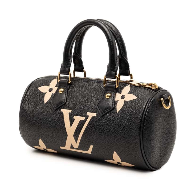 Louis Vuitton Bicolor Monogram Empreinte Giant Papillon BB Black Leather Very good condition - Back View