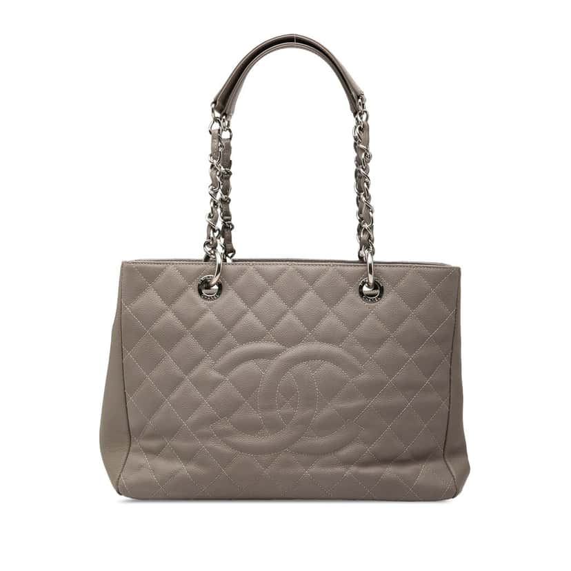 Chanel Caviar Grand Shopping Tote Brown Leather Very good condition - Front View