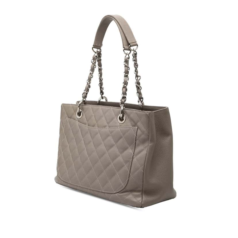 Chanel Caviar Grand Shopping Tote Brown Leather Very good condition - Back View