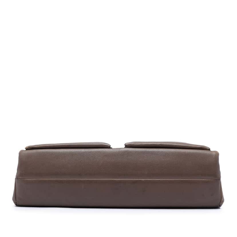 Bottega Veneta Intrecciato Trimmed Nappa Business Bag Brown Leather Very good condition - Inside View