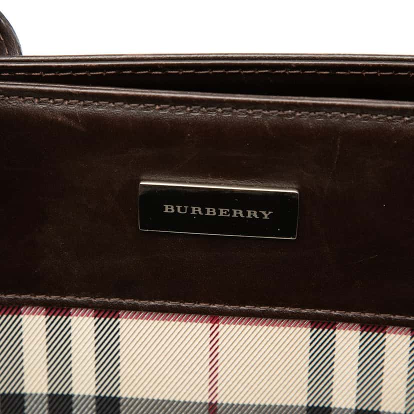 Burberry House Check Canvas Convertible Tote Beige Very good condition - Box View