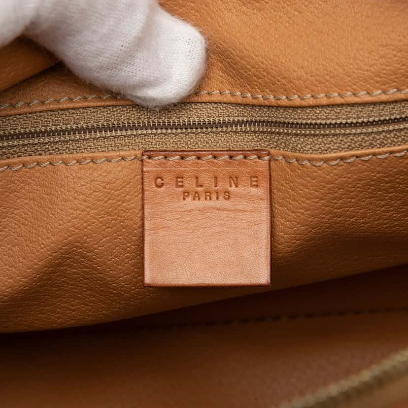 Celine Macadam Coated Canvas Handbag Brown Very good condition - Box View