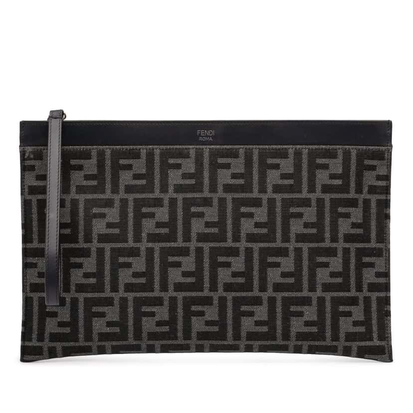 Fendi Medium Zucca Canvas Flat Pouch Other Very good condition - Front View
