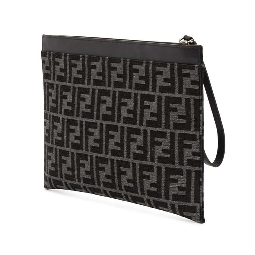 Fendi Medium Zucca Canvas Flat Pouch Other Very good condition - Back View