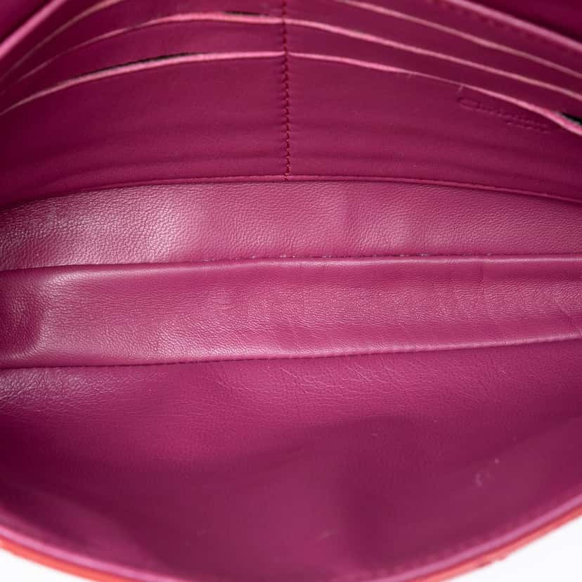 Dior Patent Cannage Lady Dior Wallet On Chain Red Leather Very good condition - Model View