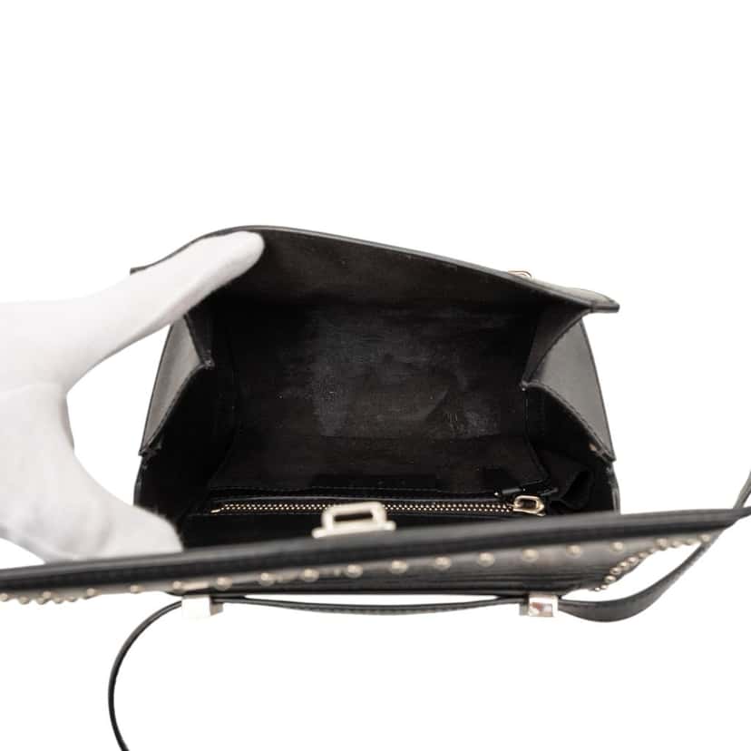 Givenchy Mini Studded Goatskin Pandora Box Crossbody Black Leather Very good condition - Model View