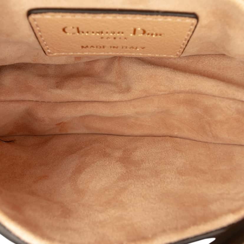 Dior Micro Goatskin Saddle Bag Brown Leather Very good condition - Model View