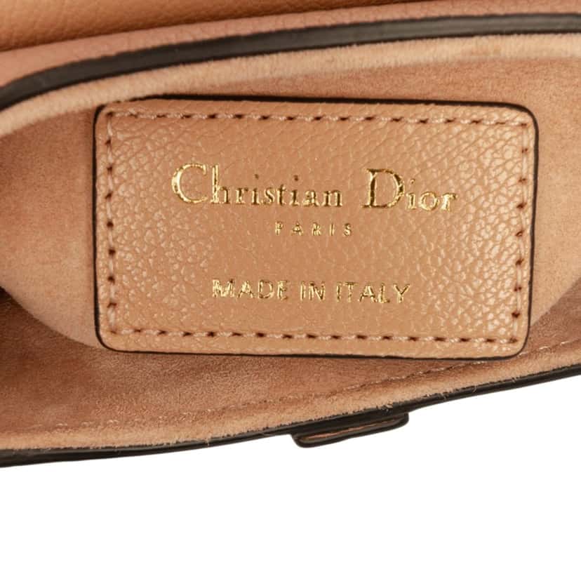 Dior Micro Goatskin Saddle Bag Brown Leather Very good condition - Box View