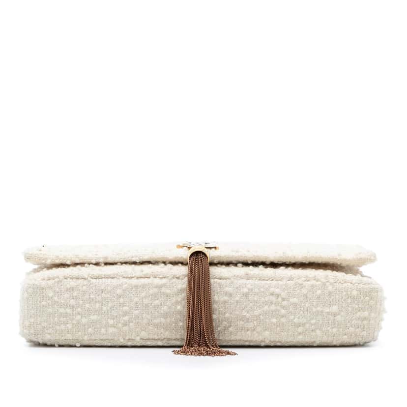 Saint Laurent Tweed Monogram Kate 99 Tassel Bag White Very good condition - Inside View