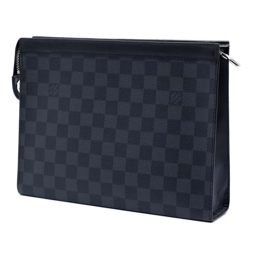 Louis Vuitton Damier Graphite Pochette Voyage MM Black Very good condition - Back View