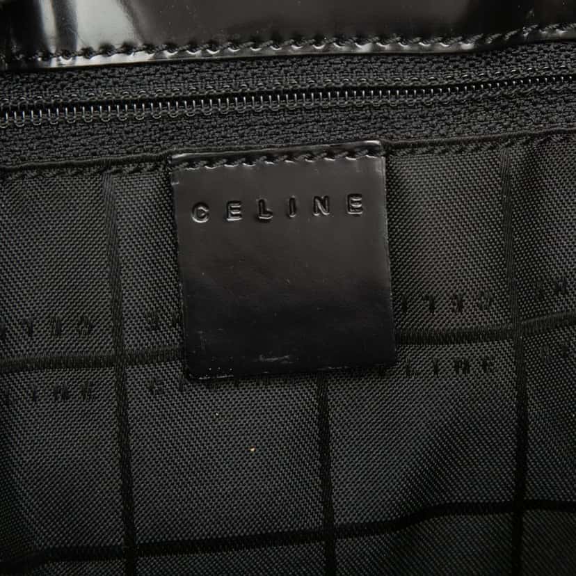 Celine Macadam PVC Satchel Black Plastic Very good condition - Box View