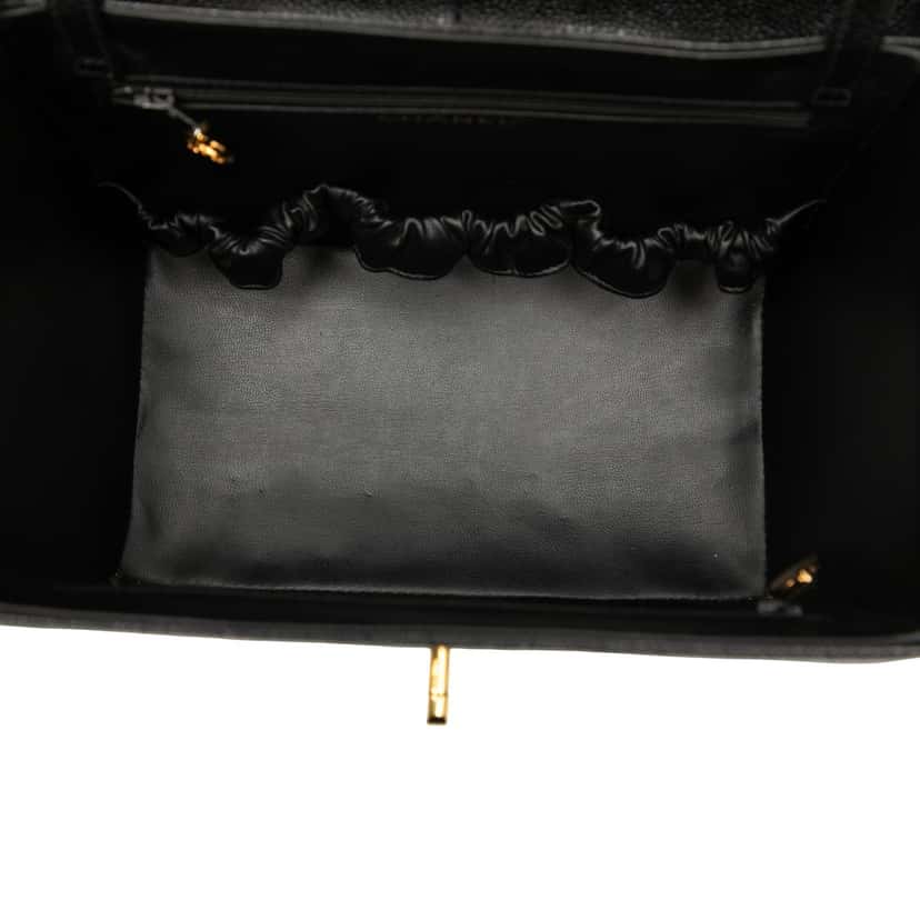 Chanel CC Caviar Vanity Box Case Black Leather Very good condition - Model View