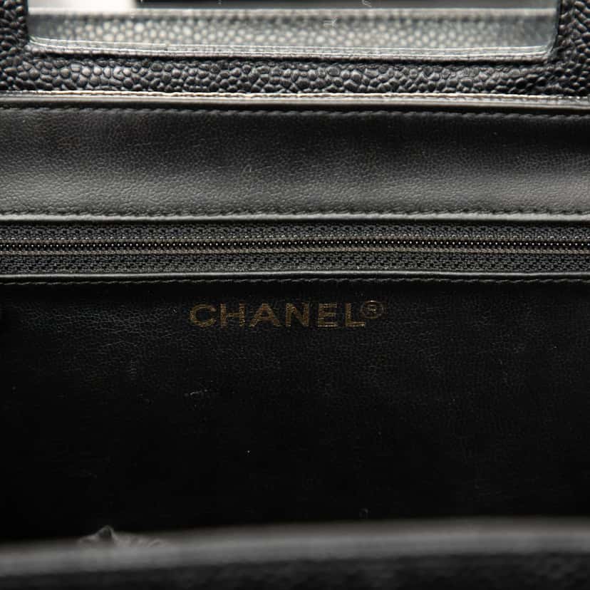 Chanel CC Caviar Vanity Box Case Black Leather Very good condition - Box View