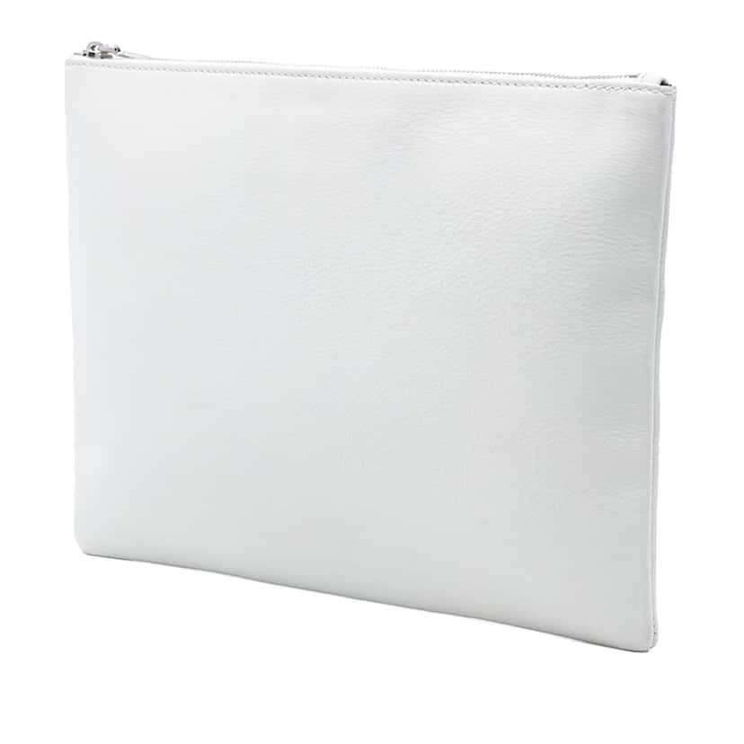 Balenciaga Leather Everyday Clutch White Leather Very good condition - Back View