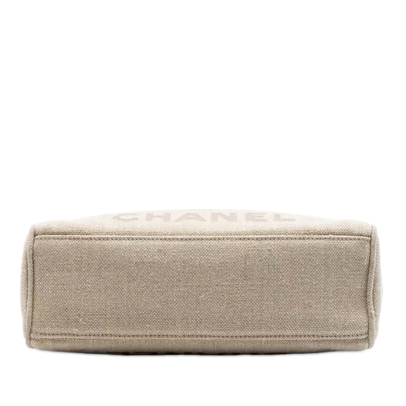 Chanel Petite Canvas Shopping Tote Beige Very good condition - Inside View