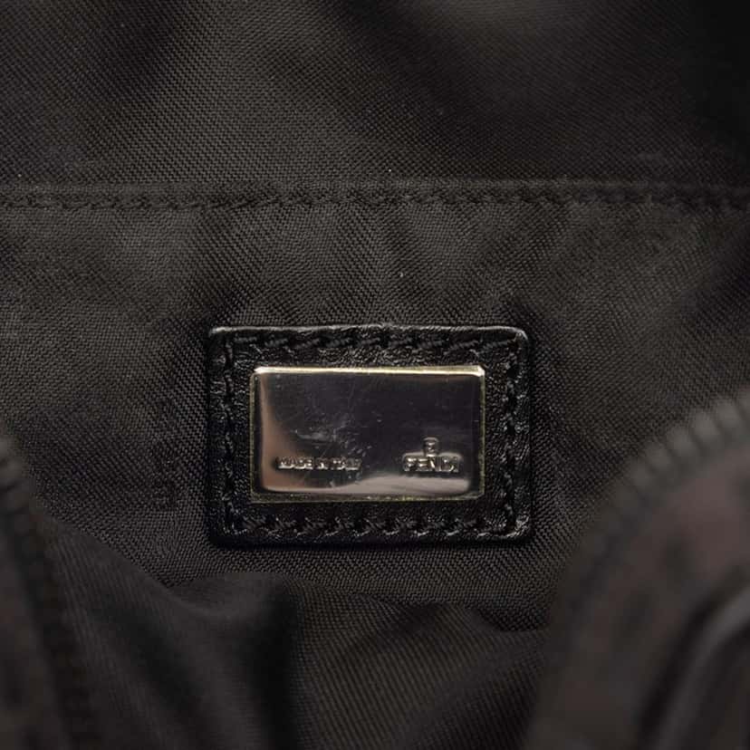 Fendi Zucchino Canvas Crossbody Black Very good condition - Box View