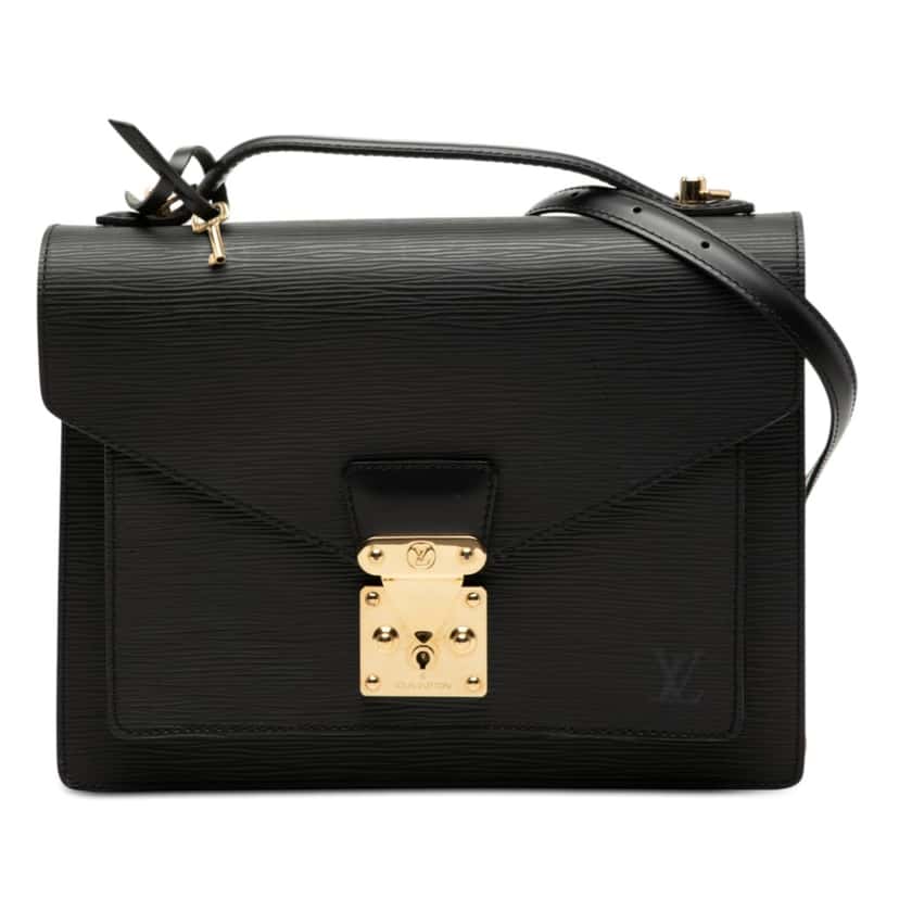 Louis Vuitton Epi Monceau 28 Black Leather Very good condition - Front View