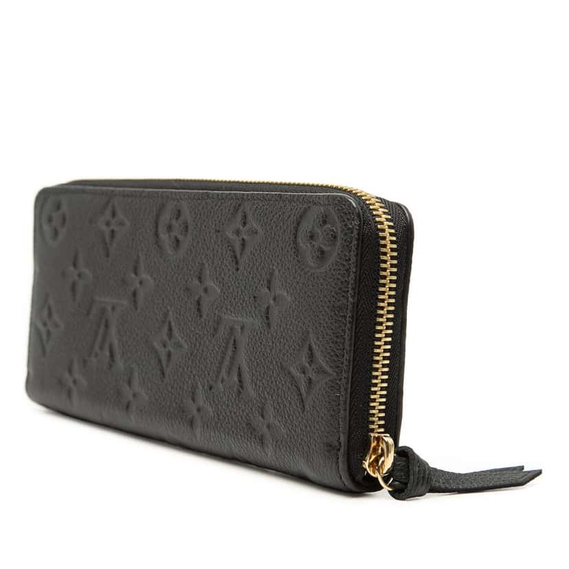 Louis Vuitton Monogram Empreinte Zippy Long Wallet Black Leather Very good condition - Back View