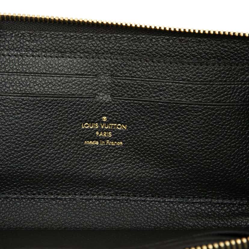 Louis Vuitton Monogram Empreinte Zippy Long Wallet Black Leather Very good condition - Model View