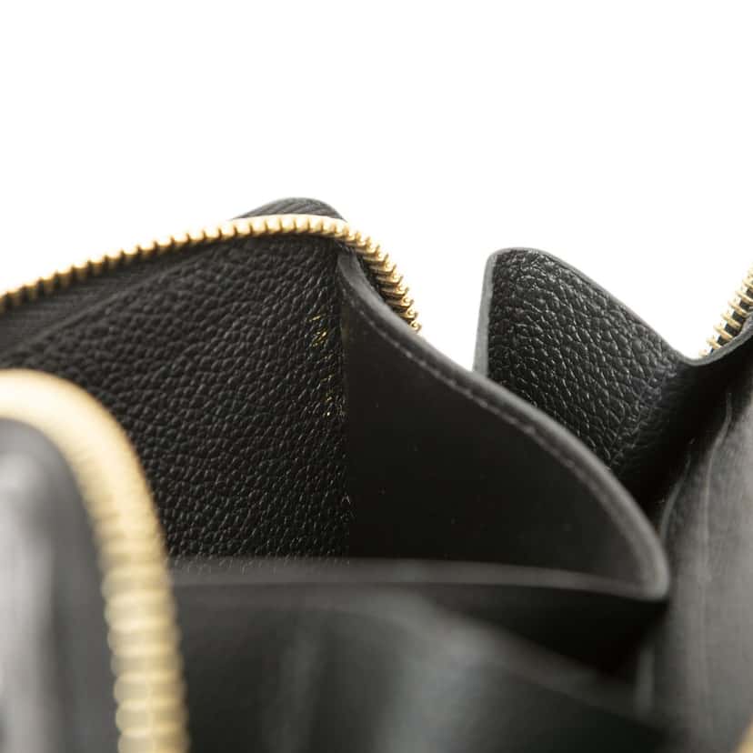 Louis Vuitton Monogram Empreinte Zippy Long Wallet Black Leather Very good condition - Box View