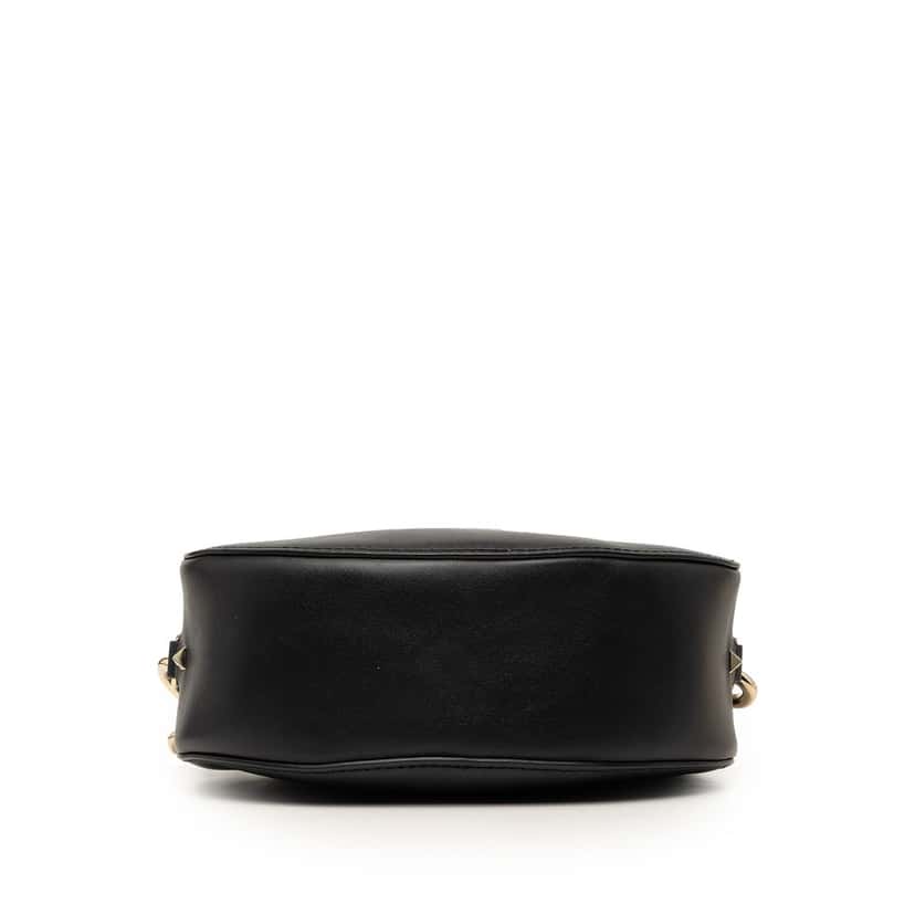 Valentino Calfskin Rockstud VLTN Oval Crossbody Black Leather Very good condition - Inside View