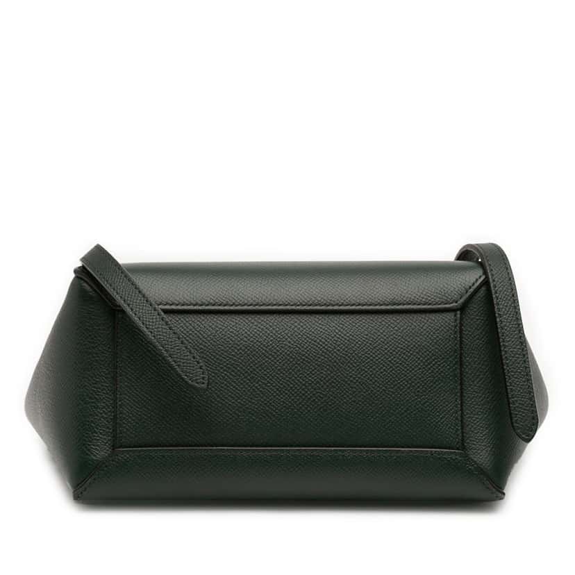 Celine Nano Grained Calfskin Belt Bag Green Leather Very good condition - Inside View