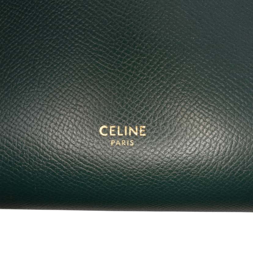 Celine Nano Grained Calfskin Belt Bag Green Leather Very good condition - Box View
