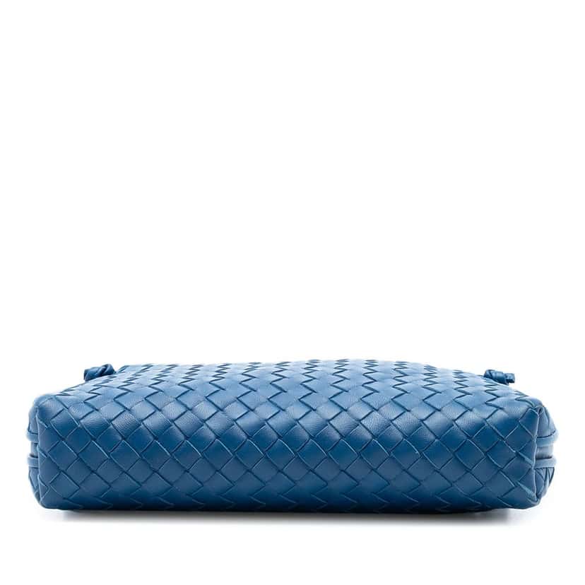 Bottega Veneta Nappa Intrecciato Nodini Crossbody Blue Leather Very good condition - Inside View