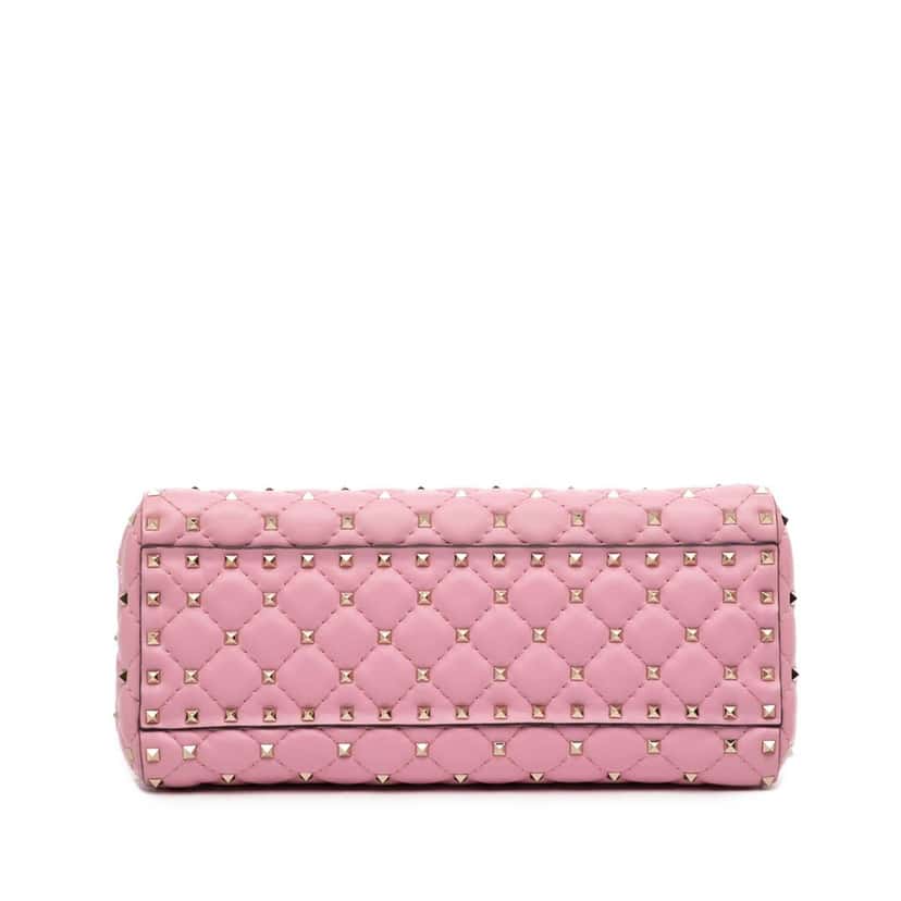 Valentino Lambskin Rockstud Spike Satchel Pink Leather Very good condition - Inside View