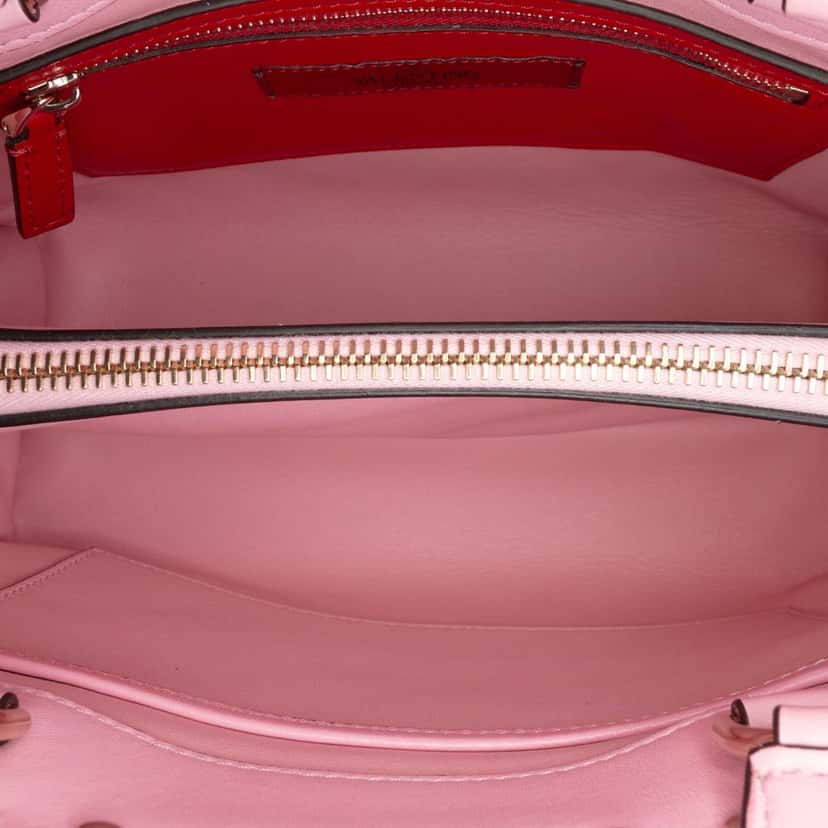 Valentino Lambskin Rockstud Spike Satchel Pink Leather Very good condition - Model View