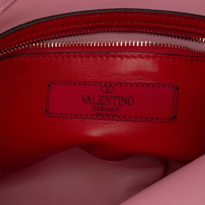 Valentino Lambskin Rockstud Spike Satchel Pink Leather Very good condition - Box View