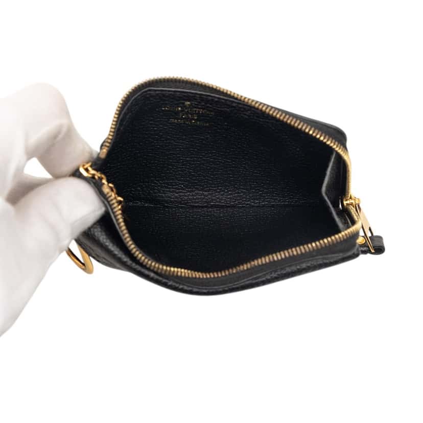 Louis Vuitton Monogram Empreinte Recto Verso Card Holder Black Leather Very good condition - Model View