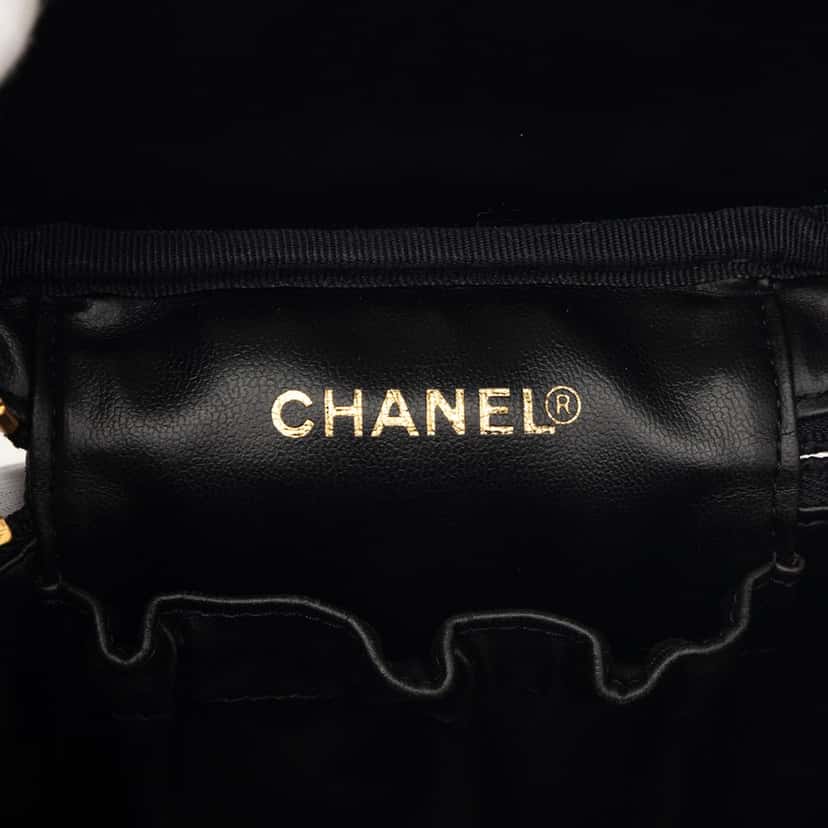 Chanel CC Caviar Vanity Bag Black Leather Very good condition - Box View