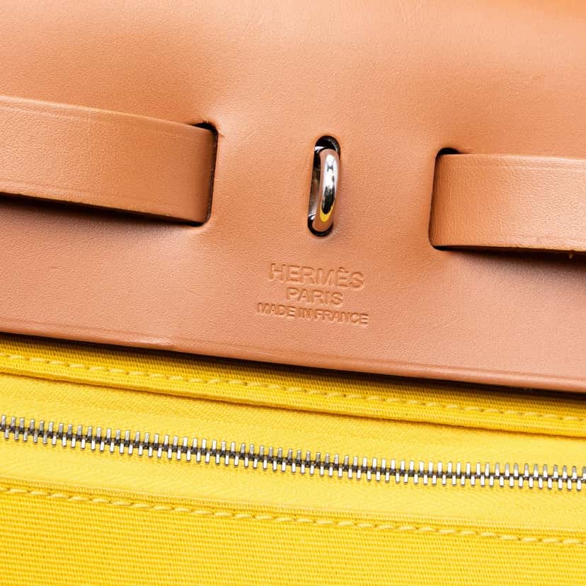 Hermès Toile Herbag Zip 31 Yellow Very good condition - Box View