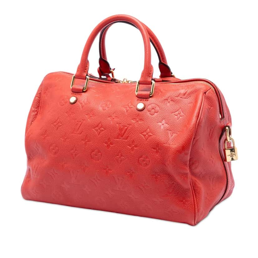 Louis Vuitton Monogram Empreinte Speedy Bandouliere 30 Red Leather Very good condition - Back View