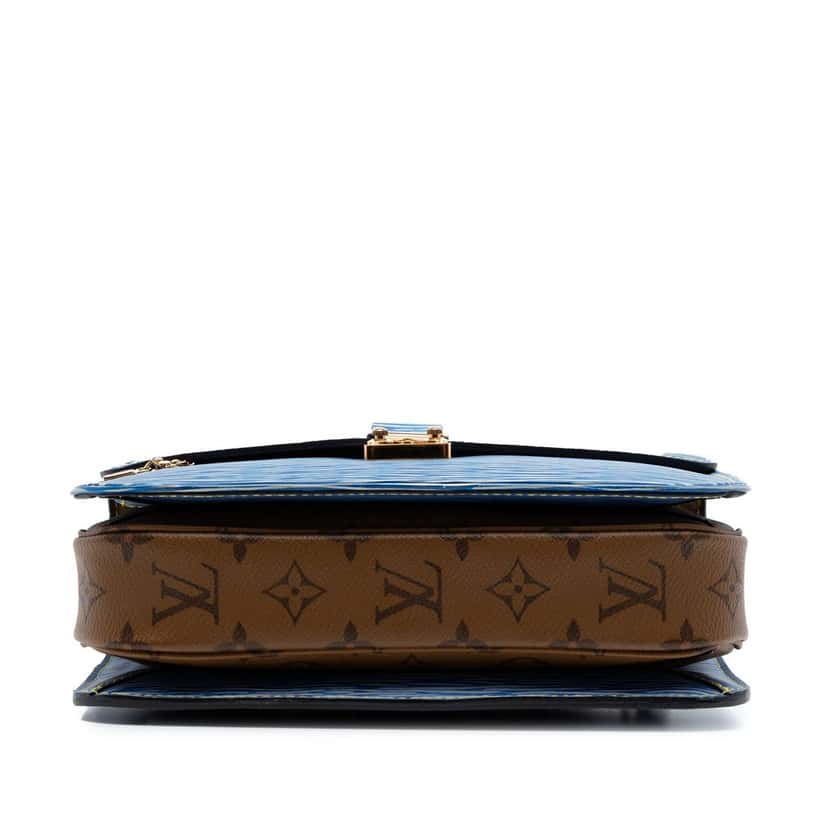 Louis Vuitton Epi Denim and Reverse Monogram Pochette Metis Blue Leather Very good condition - Inside View