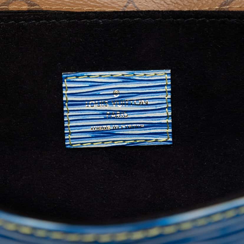 Louis Vuitton Epi Denim and Reverse Monogram Pochette Metis Blue Leather Very good condition - Box View