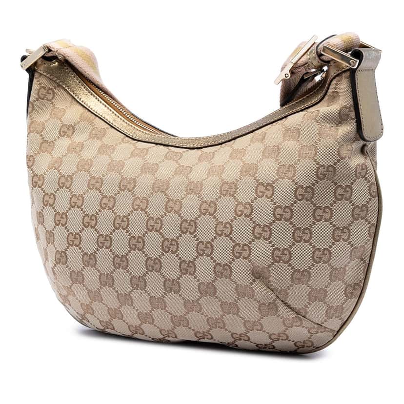 Gucci GG Canvas Web Crossbody Beige Very good condition - Back View