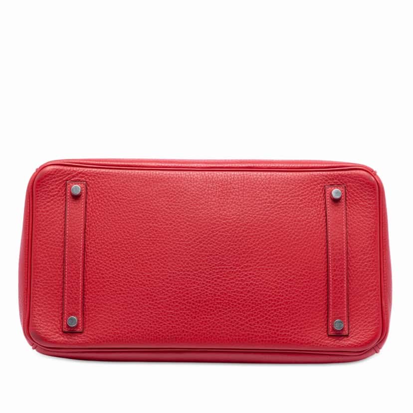 Hermès Clemence Birkin Retourne 35 Red Leather Very good condition - Inside View