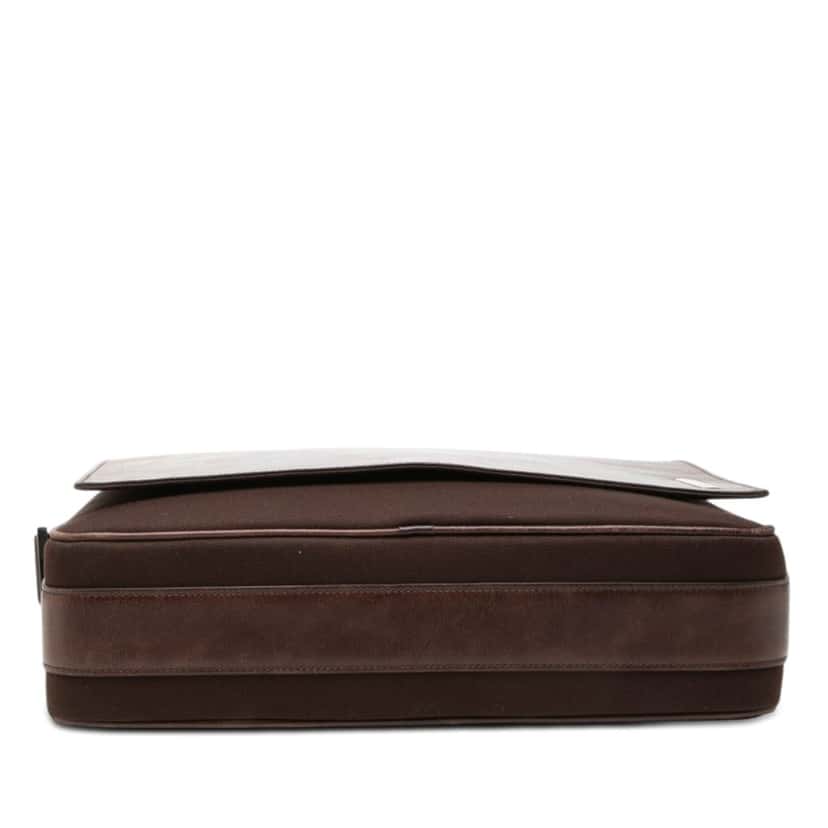 Cartier Leather and Canvas Santos Messenger Bag Brown Leather Very good condition - Inside View