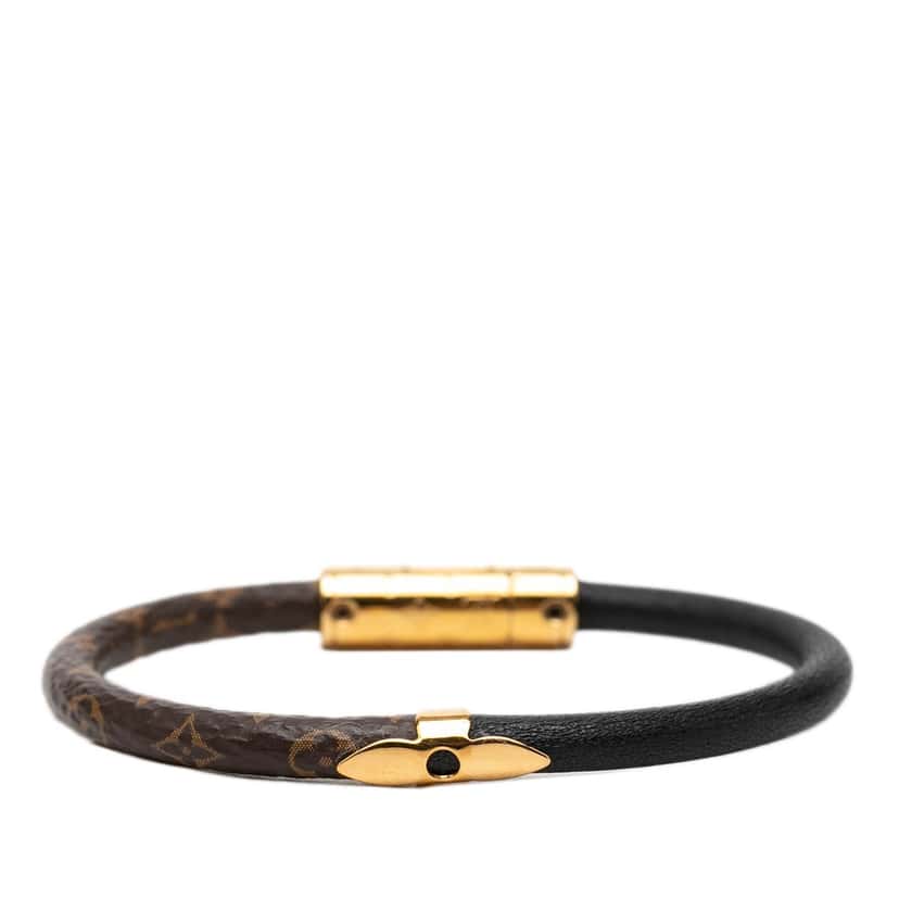 Louis Vuitton Monogram and Leather Confidential Bracelet Brown Very good condition - Inside View
