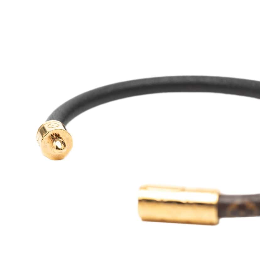 Louis Vuitton Monogram and Leather Confidential Bracelet Brown Very good condition - Box View