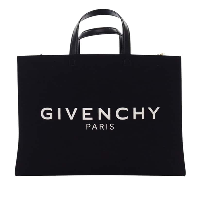 Givenchy Medium Canvas G Tote Shopping Bag Black Very good condition - Front View