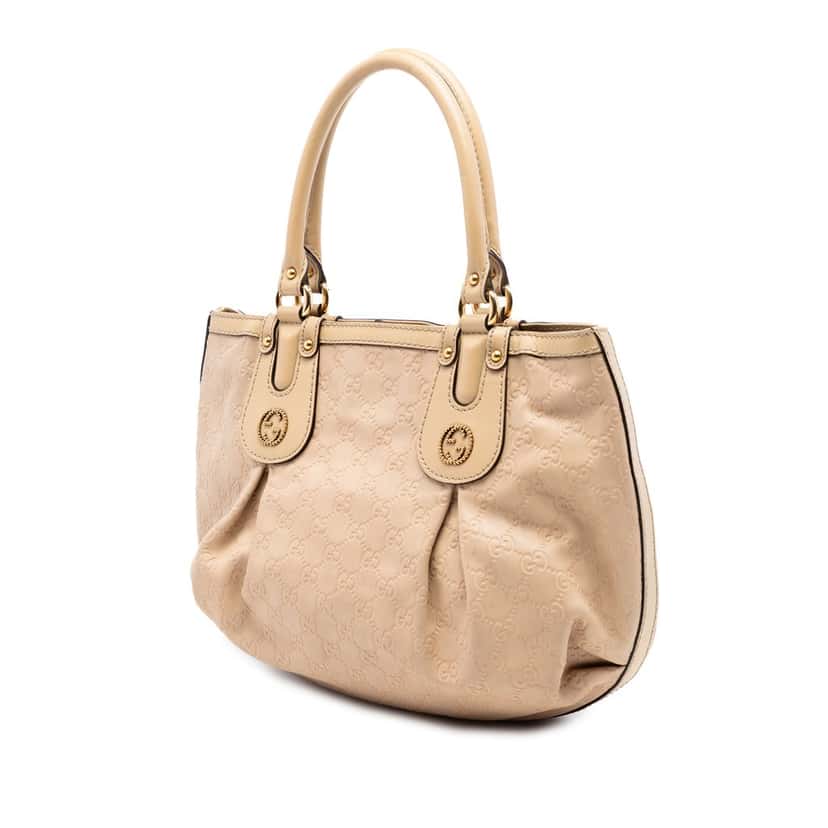 Gucci Guccissima Scarlett Tote Beige Leather Very good condition - Back View