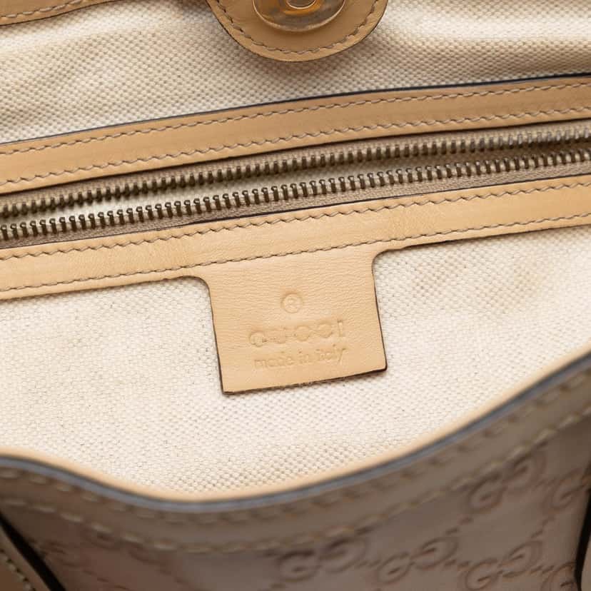 Gucci Guccissima Scarlett Tote Beige Leather Very good condition - Box View