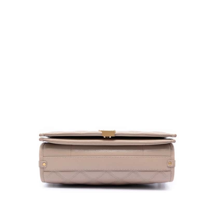 Saint Laurent Mini Quilted Lambskin Becky Chain Shoulder Bag Beige Leather Very good condition - Inside View