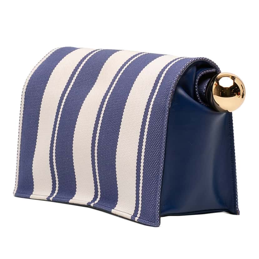 Jacquemus Bicolor Raffia La Pochette Rond Carre White Very good condition - Back View