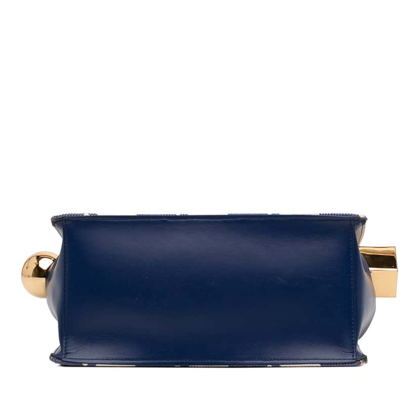 Jacquemus Bicolor Raffia La Pochette Rond Carre White Very good condition - Inside View