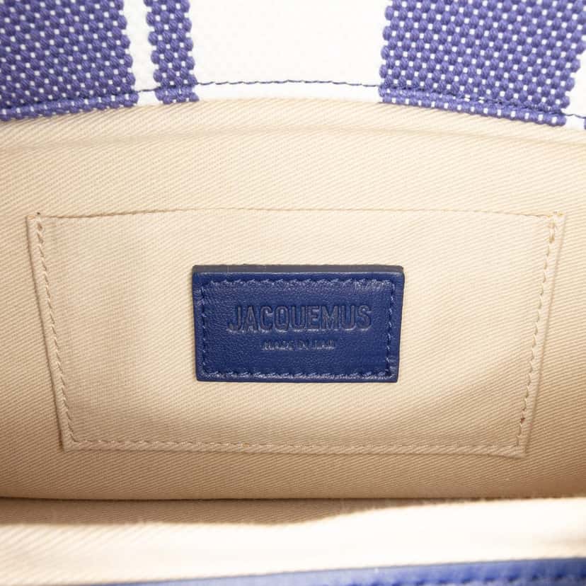Jacquemus Bicolor Raffia La Pochette Rond Carre White Very good condition - Box View