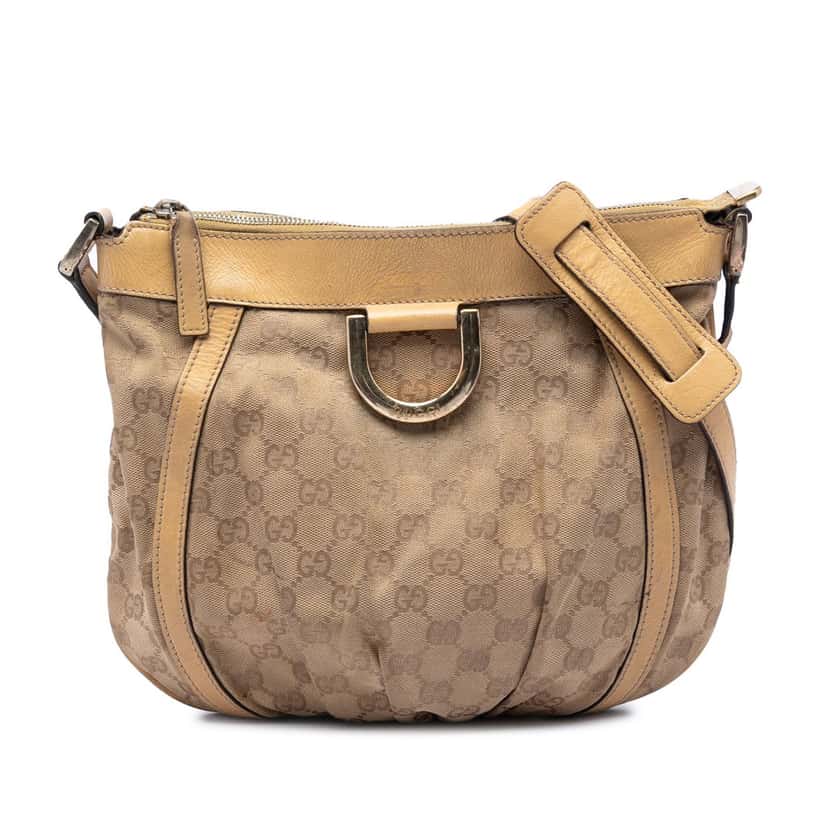 Gucci GG Canvas Abbey D Ring Crossbody Beige Very good condition - Front View